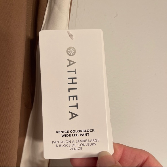 Athleta Venice Colorblock Wide Leg Pant 2X Rustic Beige NWT - Picture 5 of 14